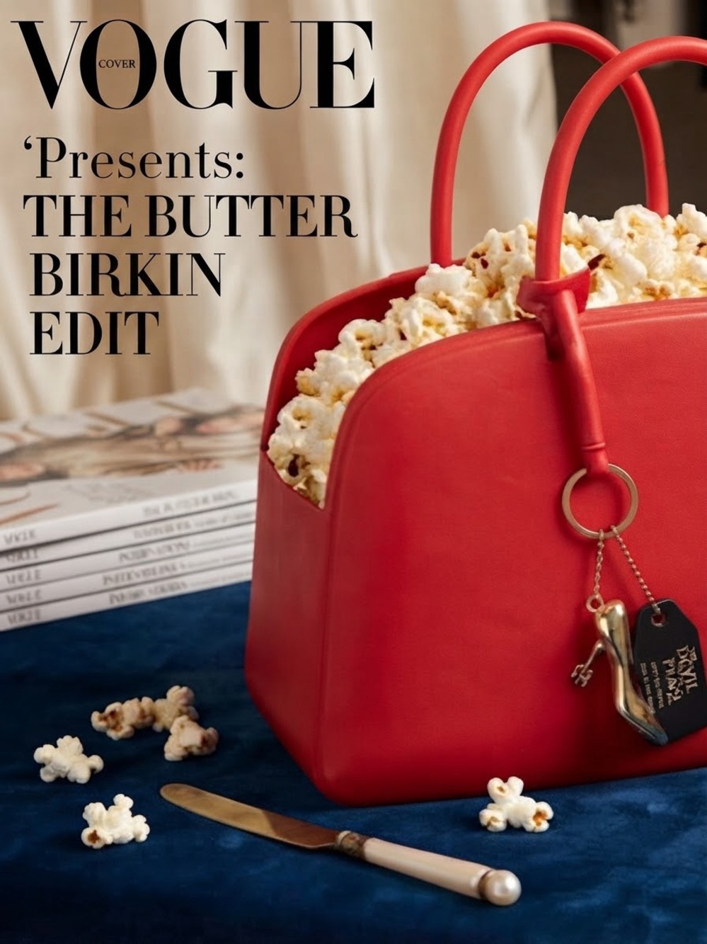 Devil Wears Prada 2 Popcorn Bucket / Handbag  The Butter Birkin NEW!